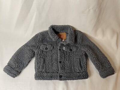 Levi Strauss Grey Fleece Trucker Jacket 12 Months Baby Infant High