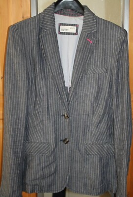 ESPRIT Buisness 100% Leinen Blazer Gr.36 MARINE Jeans JLO Style  NP 99,95 e