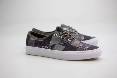 patchwork denim vans