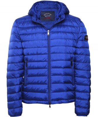 PAUL SHARK Ultra Light DOWN Hooded Jacket Blue LARGE (L