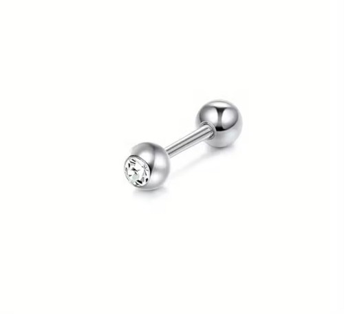 Cartilage Tragus Bar Barbell Stud Earing Piercing Helix CZ Gem Surgical Steel UK - Picture 4 of 26