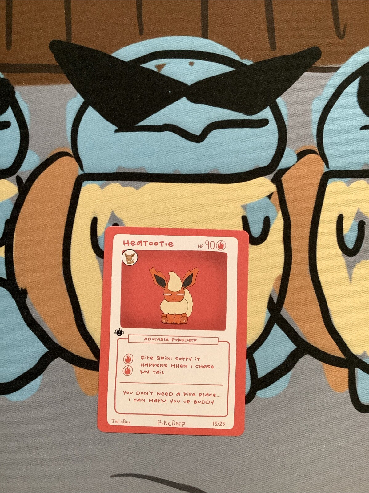1st Edition Pokederp Heatootie - Flareon 15/25 Second Print Custom Derpy Card