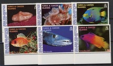 [80.218] Turks & Caicos : Fauna Marine - Dobra partia Bardzo drobne znaczki MNH