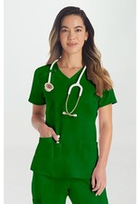 Dickies Scrubs EDS Essentials V Neck Top DK615 FEGN Fern Green Free Shipping