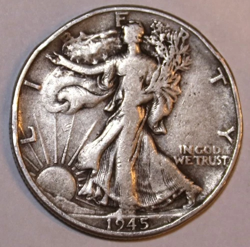 1945-P Walking Liberty Silver Half Dollar - Very Fine - #0336C