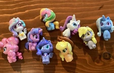 My Little Pony Unicorn Party  Mini Figure Lot Of  9 Celestia Rarity Sparkle