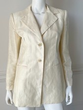 Gruppo Americano Studio Ivory Linen Jacket Blazer Size 8