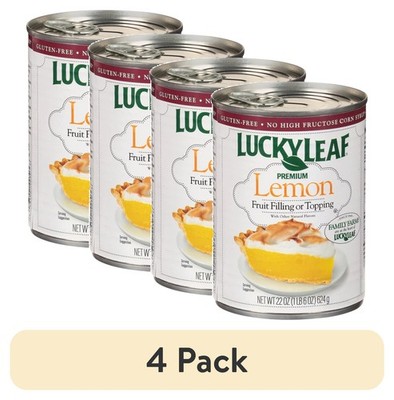 Premium Lemon Fruit Filling or for Pies Cakes Desserts, 22 oz (4 Pack)