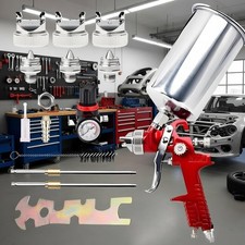 Hvlp Air Paint Spray Gun Kits Gravity Feed Car Auto Primer 1.41.72.0mm Nozzles