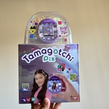 Bandai Tamagotchi Pix Sky Purple Virtual Pet Electronic Toy 2021