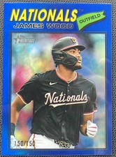 2026 Topps Heritage Chrome James Wood Blue Refractor 150/150 bookend 