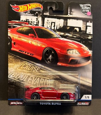 Hot Wheels PREMIUM CAR CULTURE TOYOTA SUPRA Real Riders *RED* 1/64