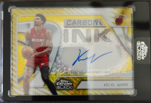25-26 Topps Chrome Black Kel'el Ware Carbon Ink Gold Auto CI-KW 08/50
