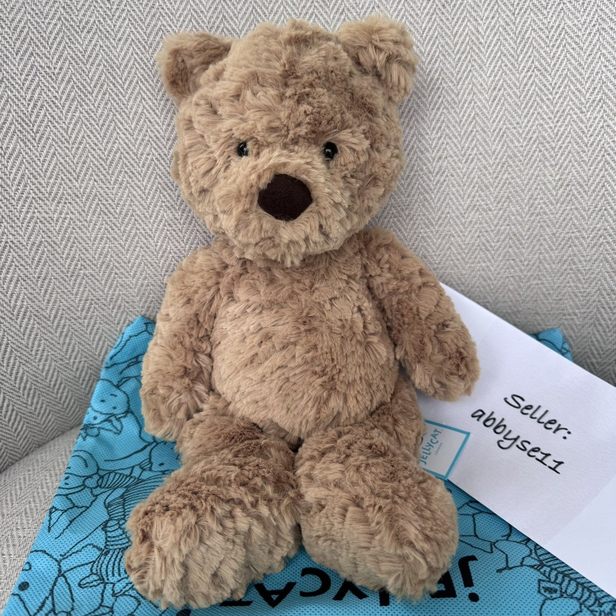 Jellycat Small Bumbly Bear Plush Toy NWT Authentic With Dust Bag