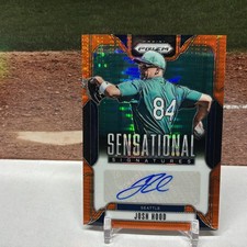 Josh Hood#SS-JH 2025 Prizm Sensational Signatures Orange Auto /99 Mariners