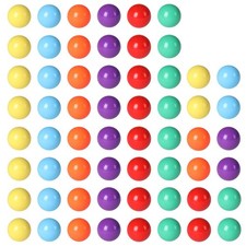 Game Balls for Chinese Checker,60 Pcs Solid Color Marbles for Marble Run, Mar...