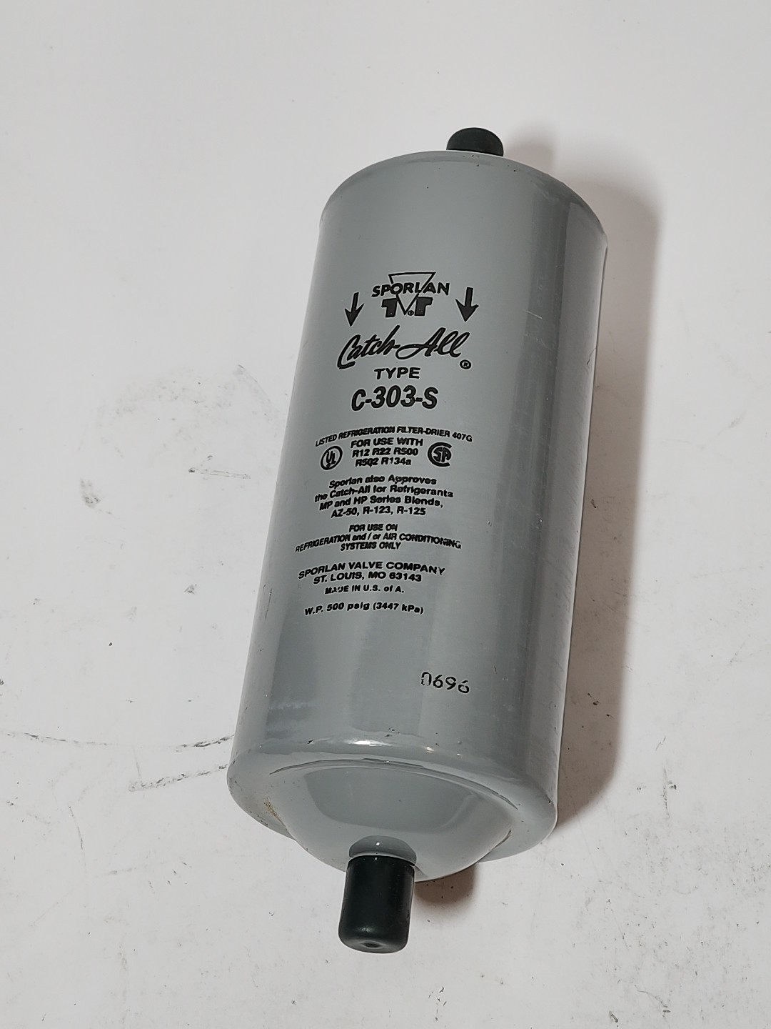 Sporlan Catch-All C-303-S Refrigeration Filter Drier HVAC Liquid Line Valve