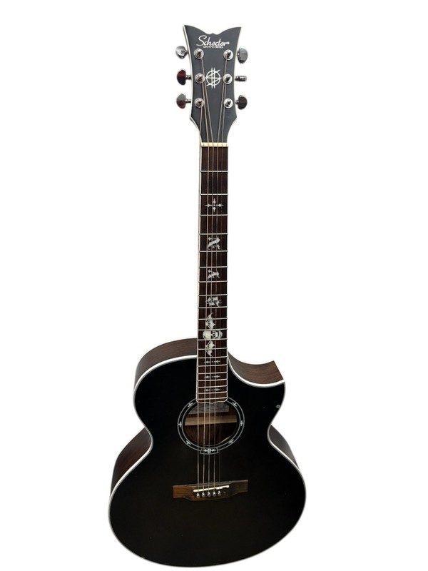 Schecter Synyster Gates SYN GA SC Acoustic Electric Guitar - Black