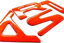 3D ORANGE DOMED RAISED REAR / BACK LETTERS COMPATIBLE WITH PASS PRT 2026 US MADE