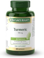 Nature's Bounty Turmeric 500 mg Capsules - Pack of 60 Capsules, Two-a-Day