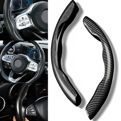 #ad For Hyundai Car Steering Wheel Cover Carbon Fiber Black Anti slip Accessories $10.90