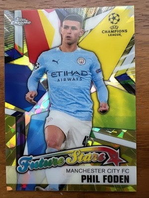 2020-21 Topps Chrome UCL Sapphire Edition - Future Stars Phil Foden Yellow /99
