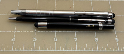 Judd's Lot of 3 Very Nice Stylus Ballpoint Pens