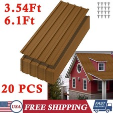20 Pcs Roof Panels Galvanized Steel Hardware Roofing Sheets Wall Panels 2 Sizes