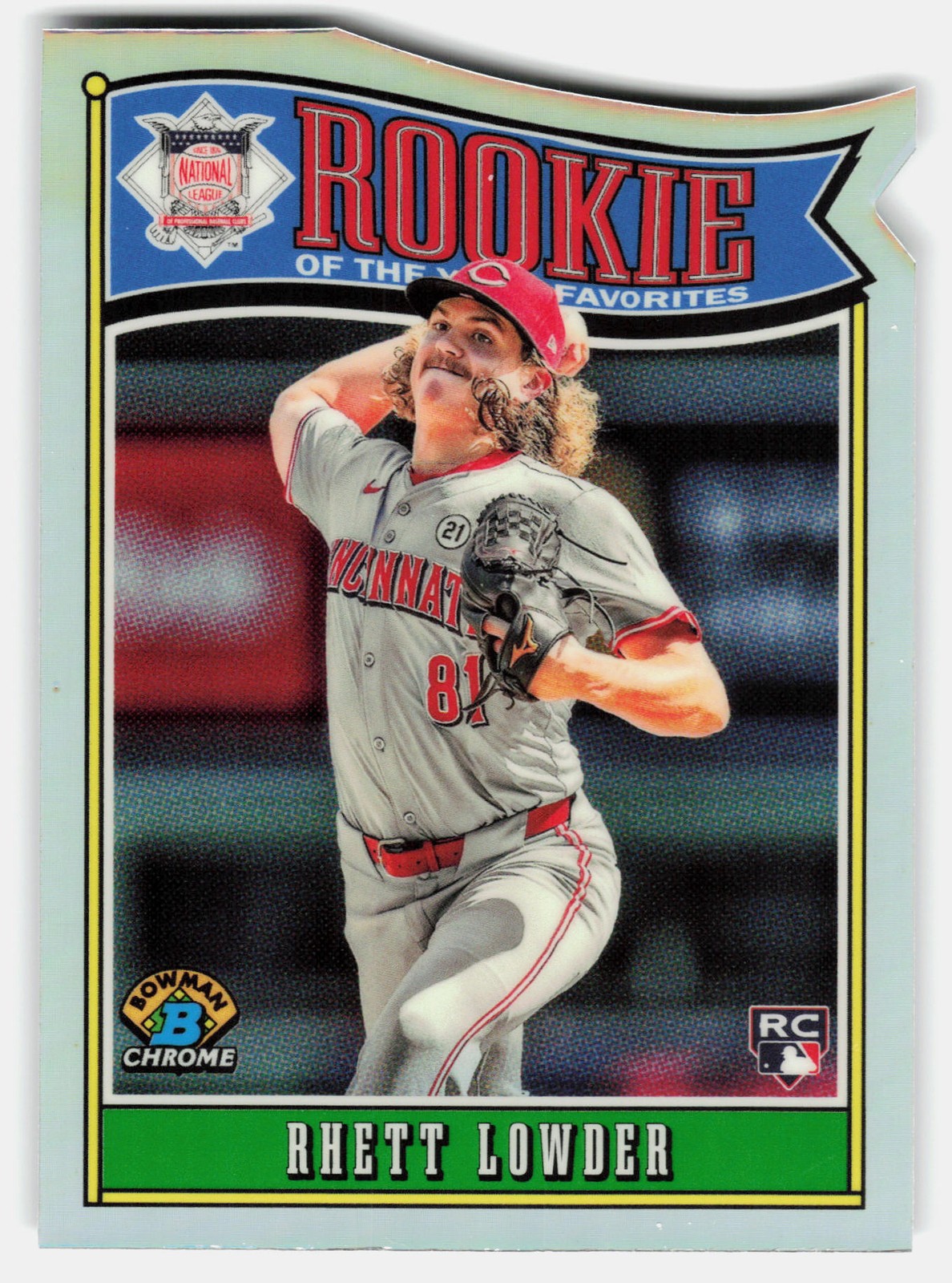 2025 Bowman Rookie of the Year Favorites Rhett Lowder Rookie #ROY-11 Reds RC