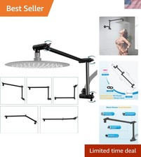 Luxury 16" Shower Head Extension Arm - Adjustable Height, Oil Rubbed Bronze