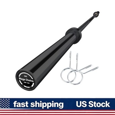 Solid Steel Barbell Bar 7ft 1500LB Capacity Strength Training Weight Bar