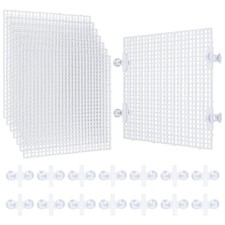 8 PCS Plastic Fish Tank Divider 16 Suction Cups White 11.7x11.7 Inch