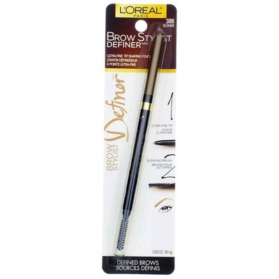 2 Pack L'Oreal Paris Brow Stylist Definer Eyebrow Pencil, Blonde 388, 0.003 oz