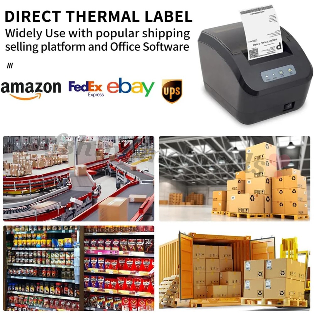 8000 4"x6" Fanfold Direct Thermal Shipping Labels Perforated for Zebra & Rollo
