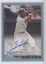 2017 Topps Archives Fan Favorite 2001 Light Blue 73/75 Edgar Renteria Auto 16c9