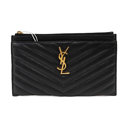 Yves Saint Laurent MONOGRAM Bags Leather Black Free Shipping | Duties Paid
