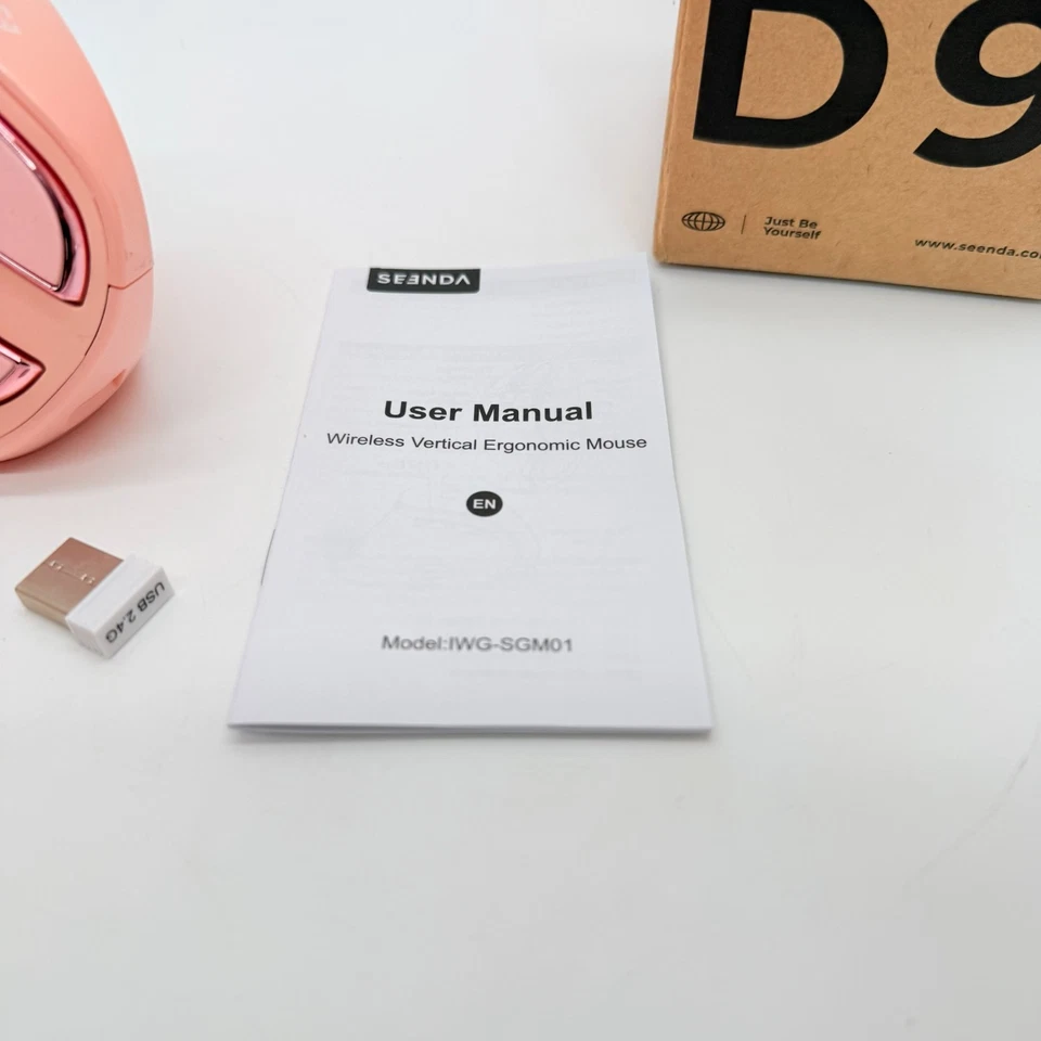 Seenda MB D9 Pink LED Wireless Mouse Ergonomic - Image 3 of 4