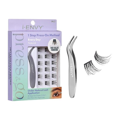 i-ENVY Press&Go Self Adhesive Eyelashes and Applicator Kit, No Glue False Eyelas