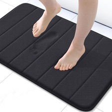 Memory Foam Bath Mat Ultra Soft Absorbent Bathroom Mat Machine Washable 24"x16"