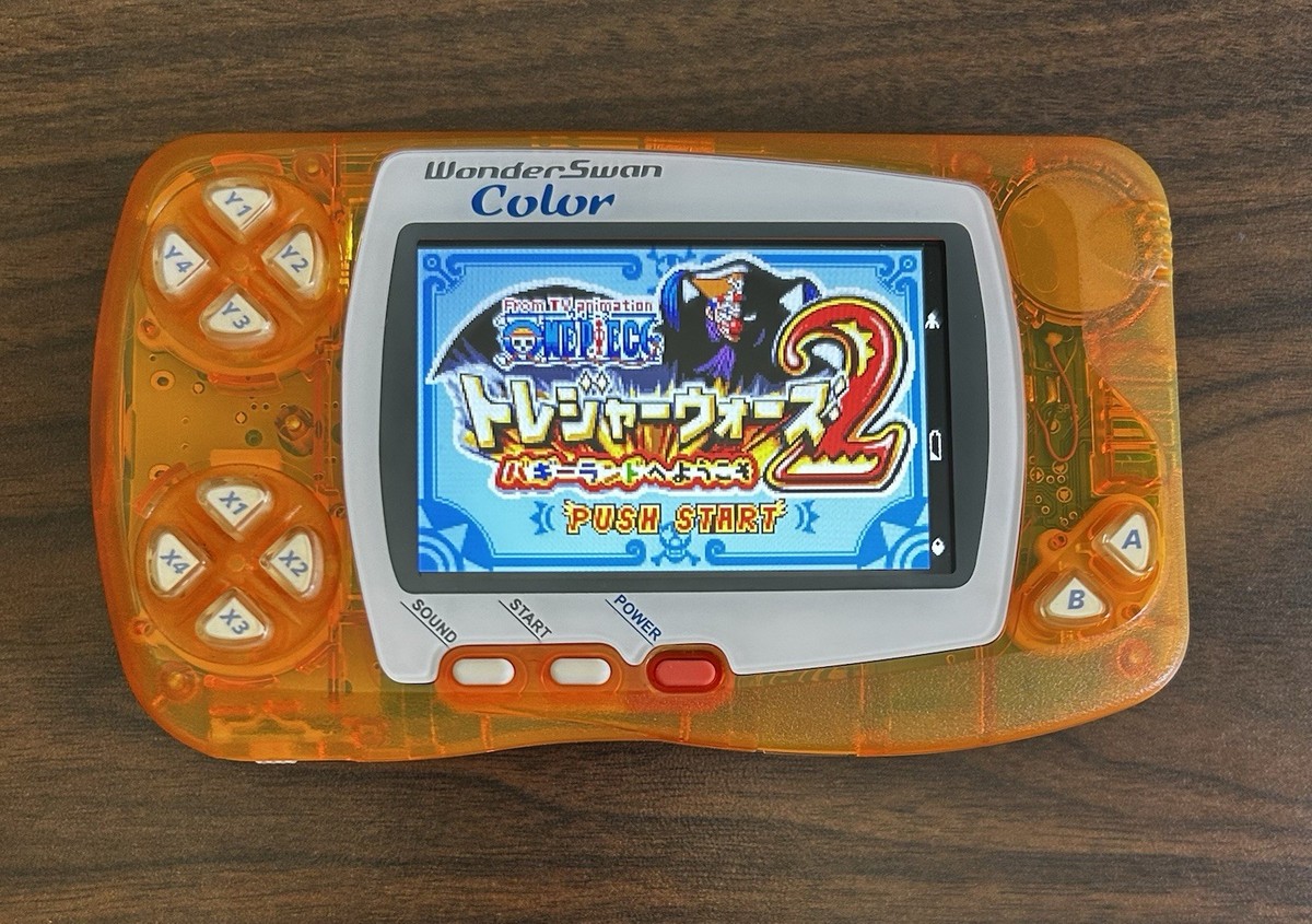 clear orange Bandai Wonderswan Color WSC w/ Backlit IPS Screen