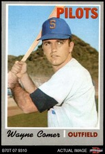 1970 Topps #323 Wayne Comer Pilots 7 - NM