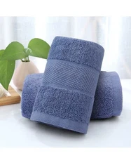 100% Premium Cotton Towel Set - Ultra Soft Striped Luxury Bath & Beach Towels US