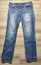 American Eagle Women’s Jeans Skinny Size 10 Blue Medium Wash Stretch Denim