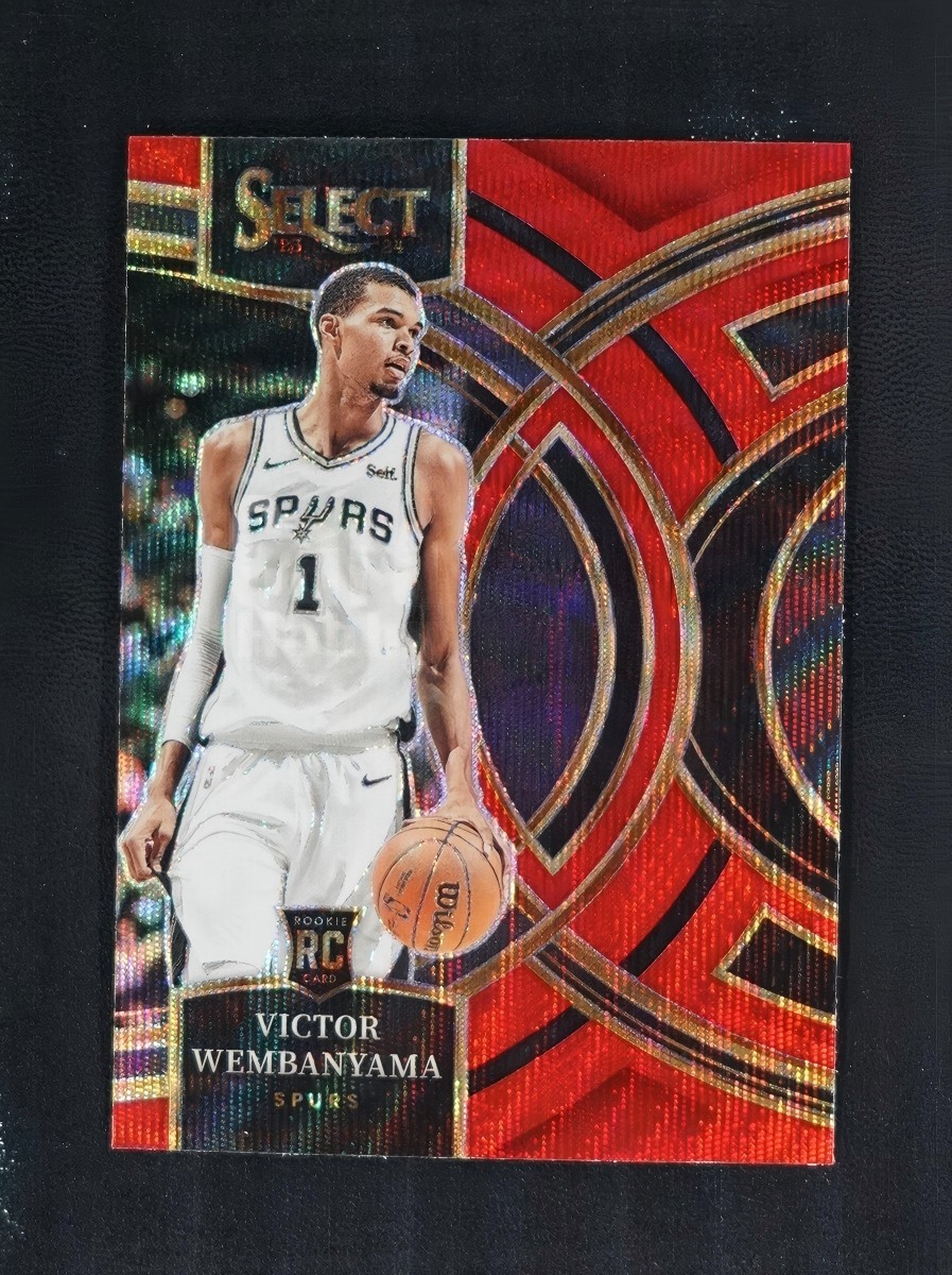 2023-24 Panini Select Victor Wembanyama #121 Premier Red Wave Prizm RC Rookie