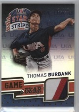 2015 Panini Stars and Stripes Longevity Team Logo Gold 1/10 Thomas Burbank 1v7