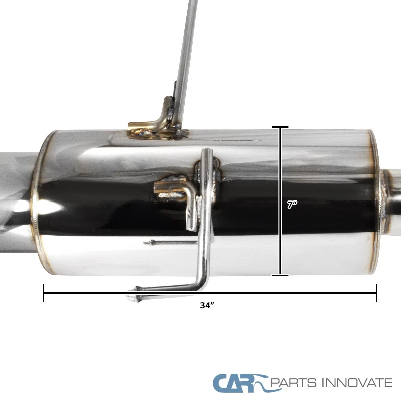 Fits 95-98 240SX S14 Titanium Burnt Tip Catback Exhaust Muffler System Foto 4 de 4