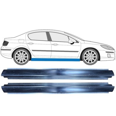 Für Peugeot 407 2004-2010 Limo und Kombi Schweller Reparaturblech / Paar