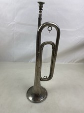 VTG French Military Bugle Nickel Plated Brass Scout/Army Horn  France  Marked