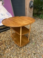 Genuine Blonde Ercol Mid-Century Blue Label Designer Serving Trolley M5104