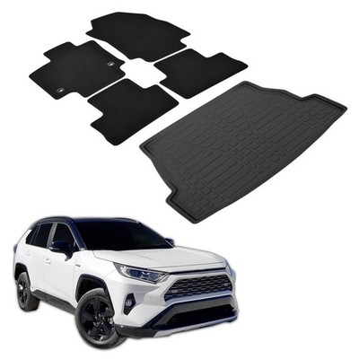 Kofferraumwanne Fußmatten Set Für Toyota RAV-4 RAV4 2019-2025 Hybrid